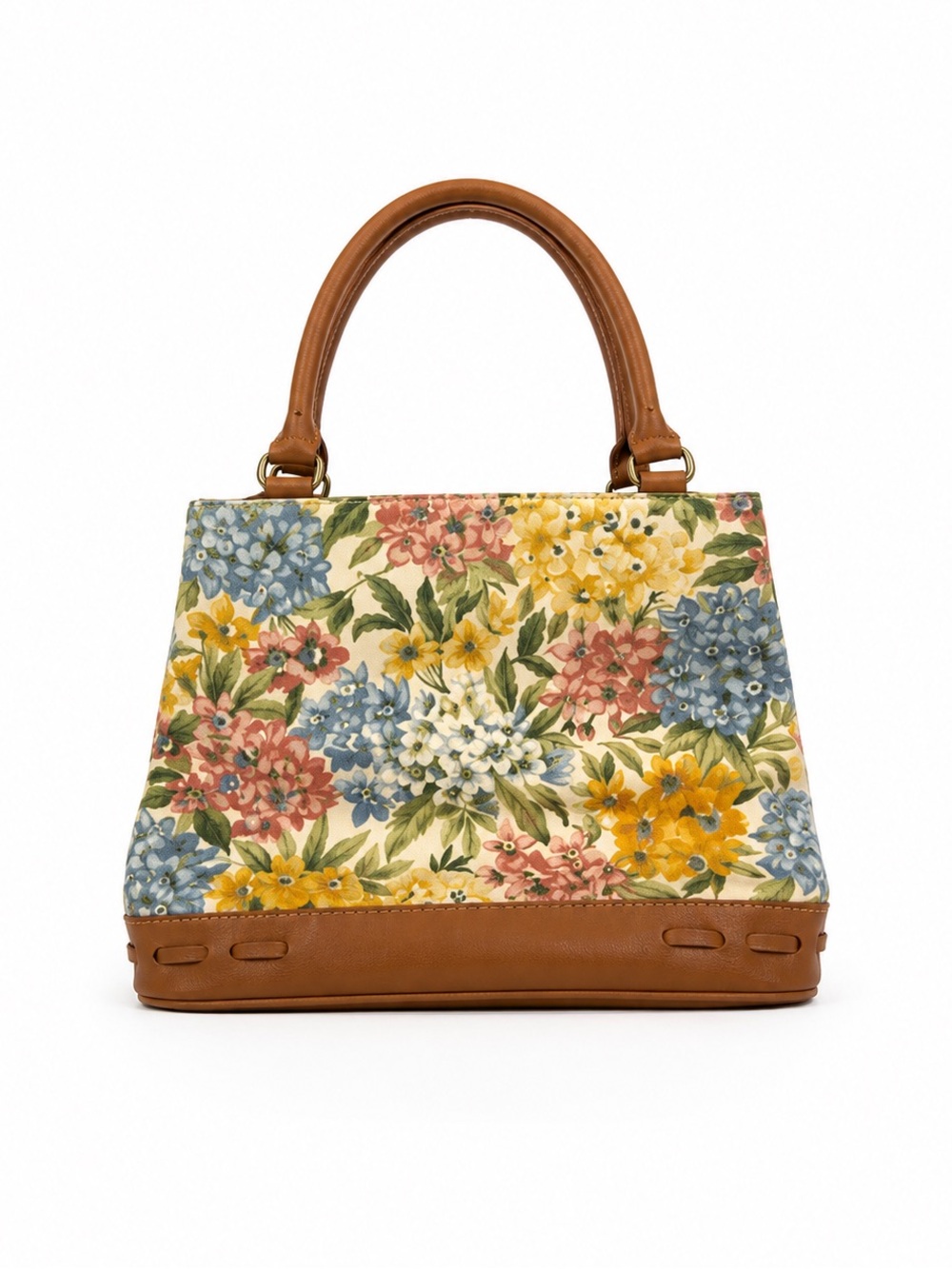 Relic Colorful Floral Canvas Top Handle Bag Spring Faux Leather Y2k